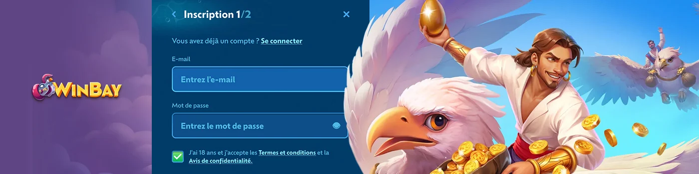 Inscription sur Winbay Casino