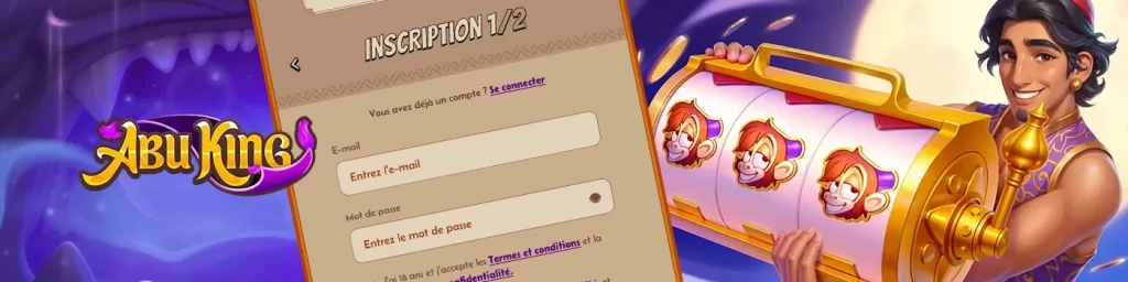 inscription sur Abu King Casino