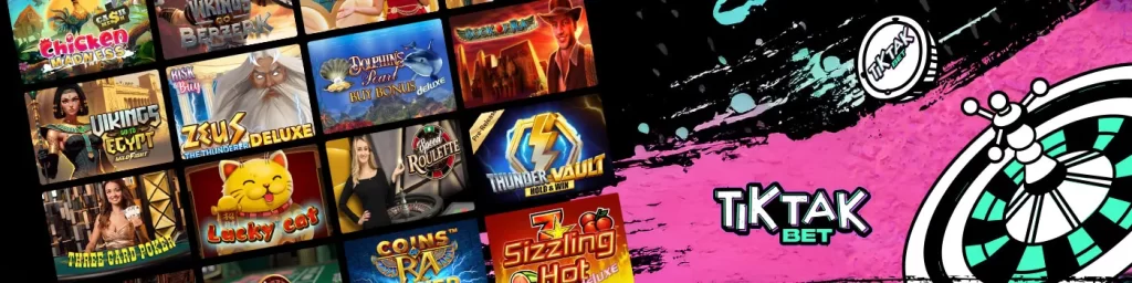 les jeux sur tiktakbet casino