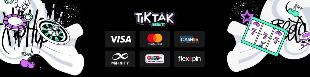 Les méthodes de paiement sur tiktakbet casino