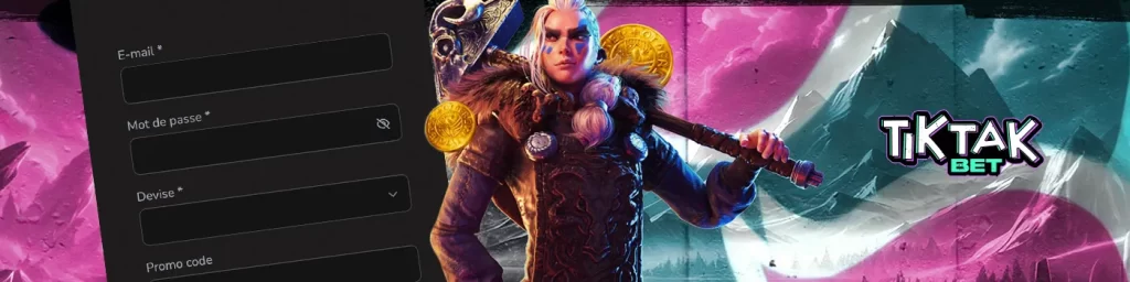 Créer un compte sur tiktak bet casino