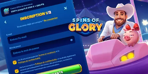 inscription sur Spins Of Glory