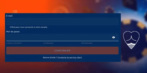 inscription sur Bof Casino