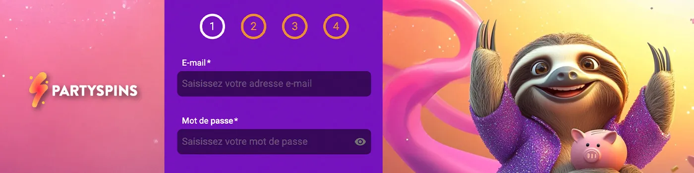 s’inscrire sur PartySpins Casino
