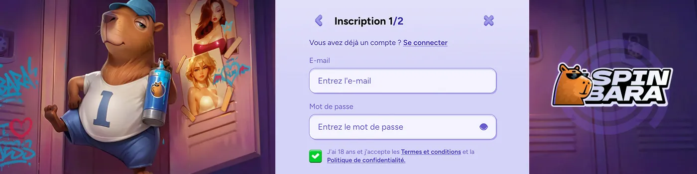 s'inscrire sur spinbara