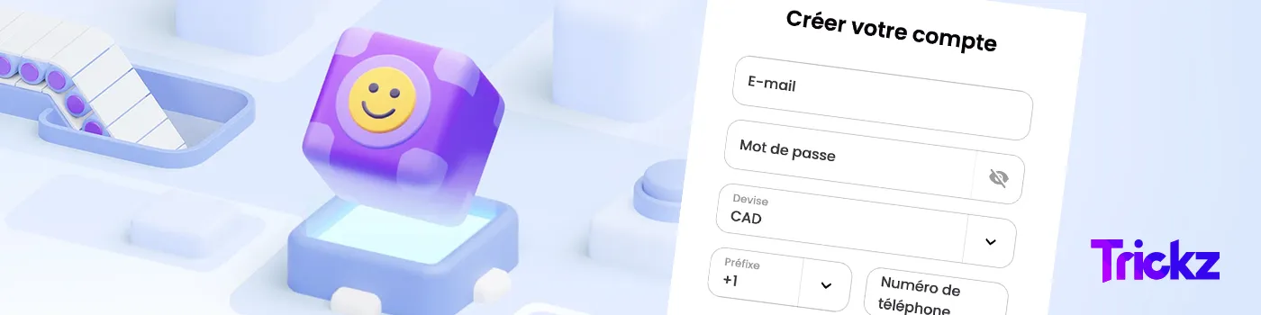 s’inscrire sur le casino en ligne Trickz