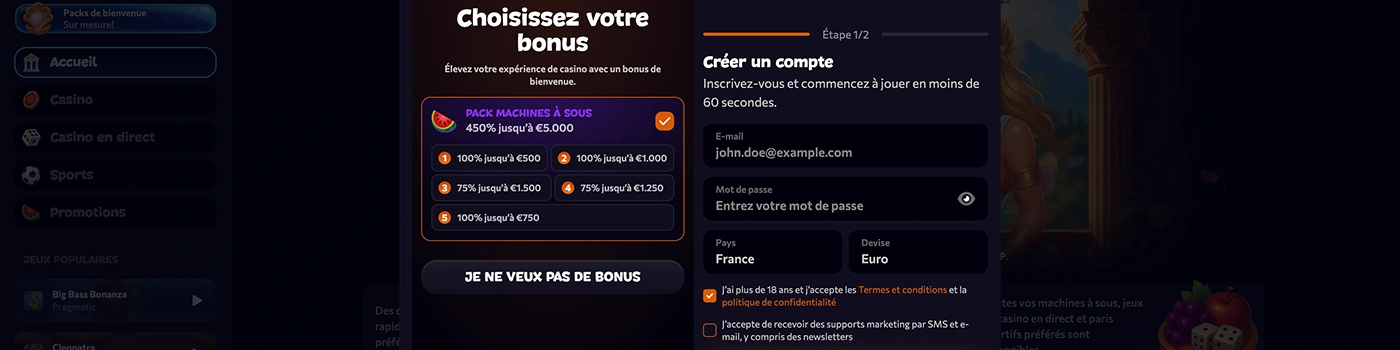 obtenir le bonus sur aphrodite casino